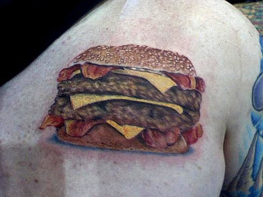 tattoos food, tattoo art on