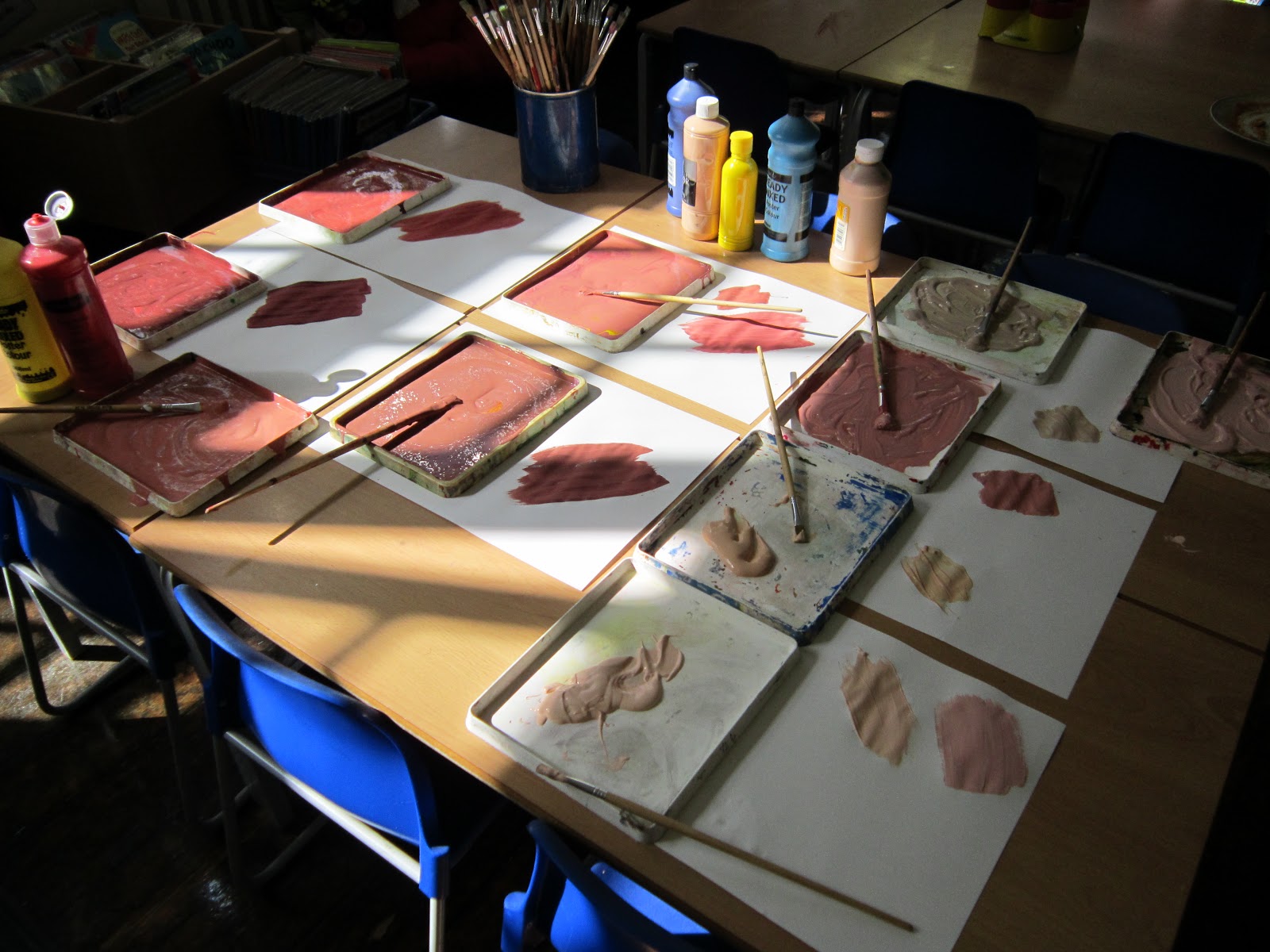 ... self portraits, as well as making paper mache models of our friends