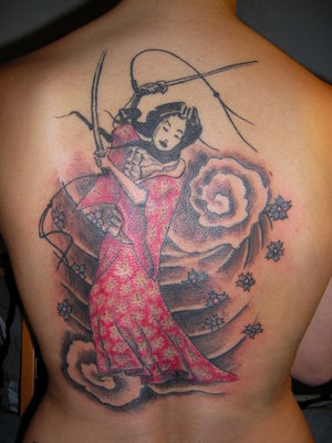 Women Back Piece Tattoos With Japanese Geisha Tattoo Designs Gallery 2