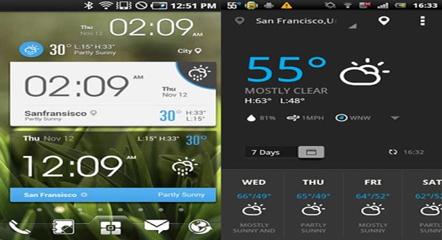 تطبيق Weather & Clock Widget 