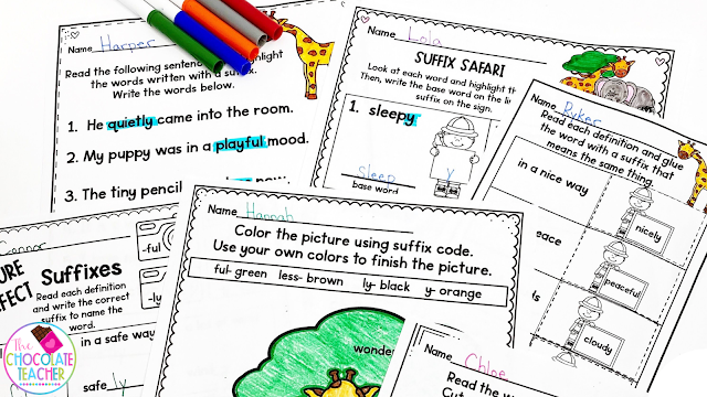 No prep word building practice pages are perfect for practicing prefixes and suffixes.