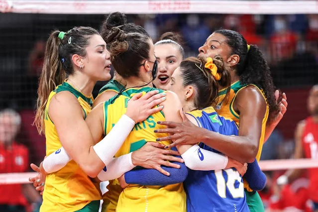 Vôlei feminino durante os Jogos Olímpicos de 2020