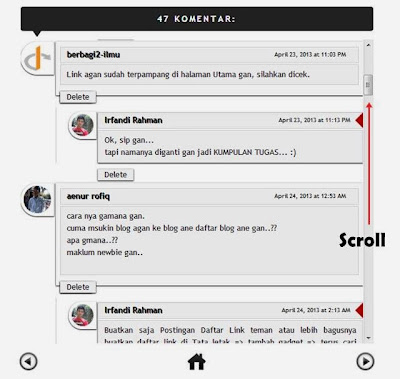 Cara Menambahkan Scroll pada komentar Blog