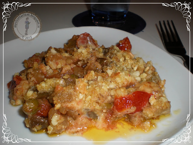 Crumble di caponata di melanzane 