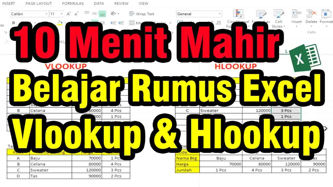 Cara Membuat Vlookup dan Hlookup