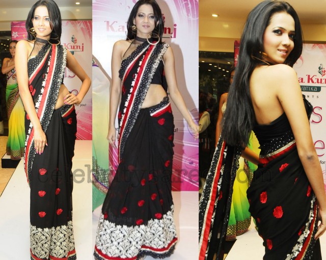 Black Designer Saree by Kalakunj