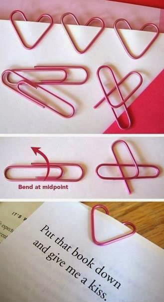 Creative idea making heart shape paper clip, Innovative paper clip ideas, Interesting way to create Heart shape paper pin clip, Heart shape paper clips, ideas for school students