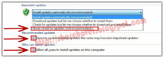 Step 4 - Cara Untuk Menonaktifkan Windows Auto Update Di Windows 7