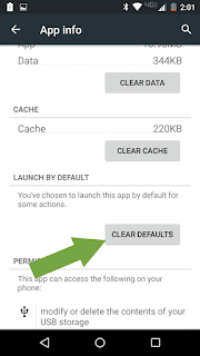 How to changing default apps on android