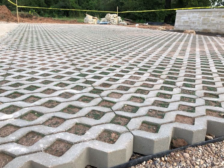 new permeable stones installations