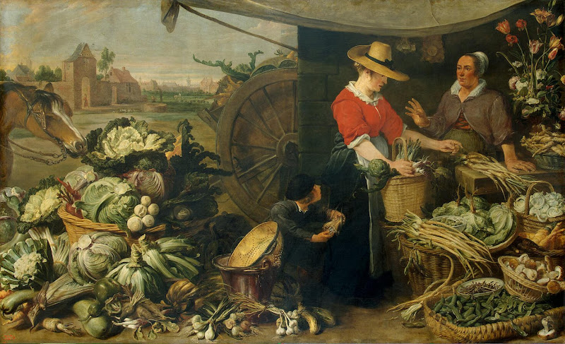 Greengrocery Stall by Frans Snyders - Still Life Paintings from Hermitage Museum