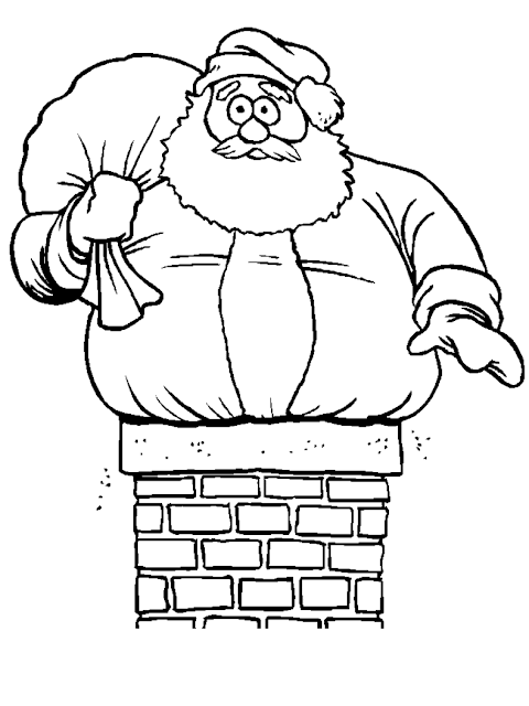 Kids Page: Christmas Santa Coloring Pages