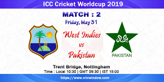 Free Pakistan vs West Indies Live Online Stream hd CWC 2019 2nd matches cricket stream tv link