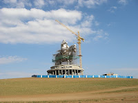 Statue of Genghis Khan under construction