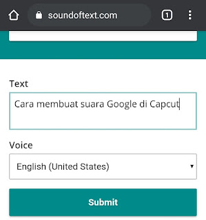 ketik kata pada kotak text