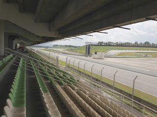 The other side of the grandstand overlooking the back straight