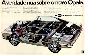 propaganda 1972 - Opala Sedan 4 portas ano 1973, GM anos 70, Chevrolet década de 70, carros Chevrolet anos 70, Oswaldo Hernandez,