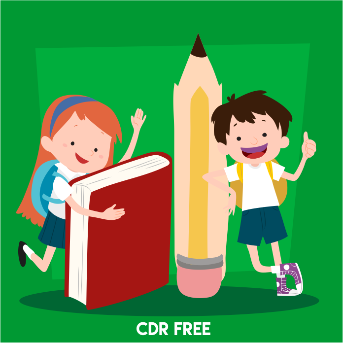 Download Kartun Anak Sekolah CDR