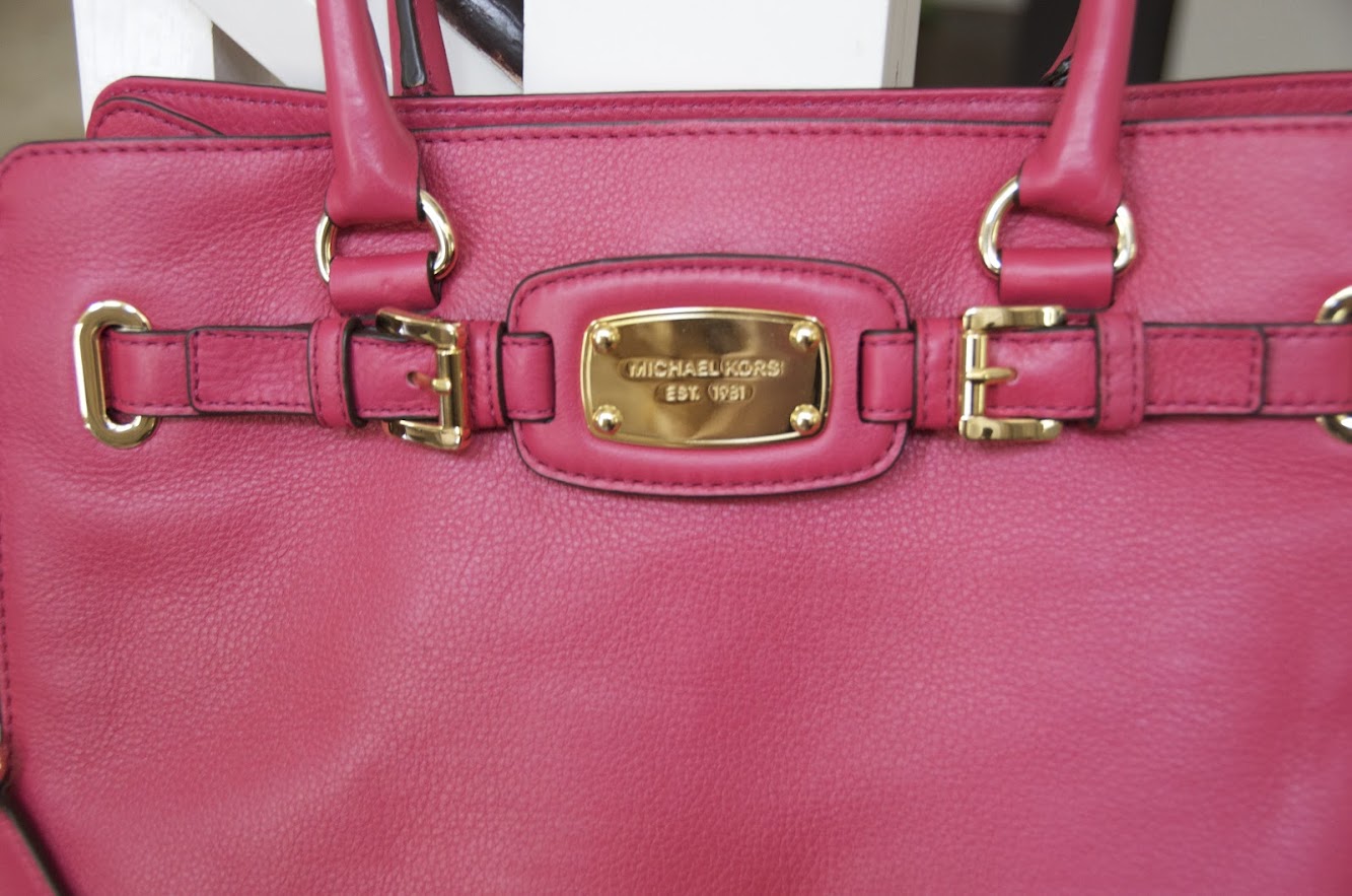 Michael Kors purse, Michael Kors magenta handbag