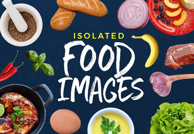 30 images de nourriture isolées