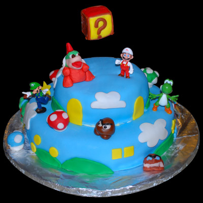 Mario Birthday Cake on Andrew S Super Mario Birthday Cake