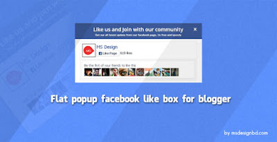 Flat Popup Facebook Like Box for Blogger