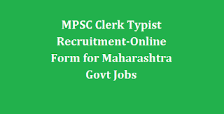 MPSC Clerk Typist Recruitment-Online Form for Maharashtra Govt Jobs