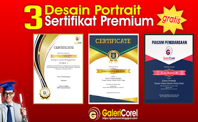 Sertifikat portrait premium