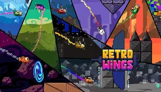 Screenshots of the Retro wings for Android tablet, phone.