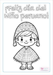 Día del Niño Peruano niño con gorro