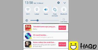 Cara Menghapus Notifikasi Hago