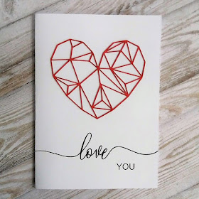 Valentine's Day card with a Silhouette cut file