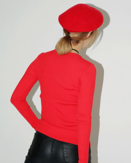 Solid Slim Long Sleeve Top