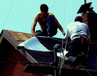 laying shingles