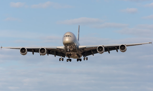 etihad a380 approaching landing