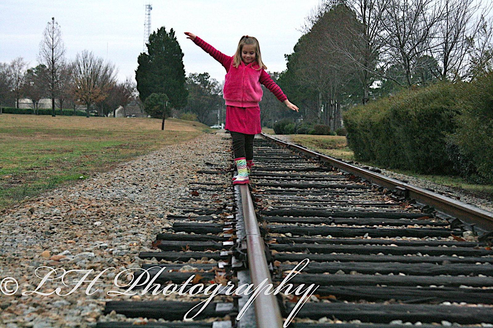 Railroad Tracks From Above Photography leading lines