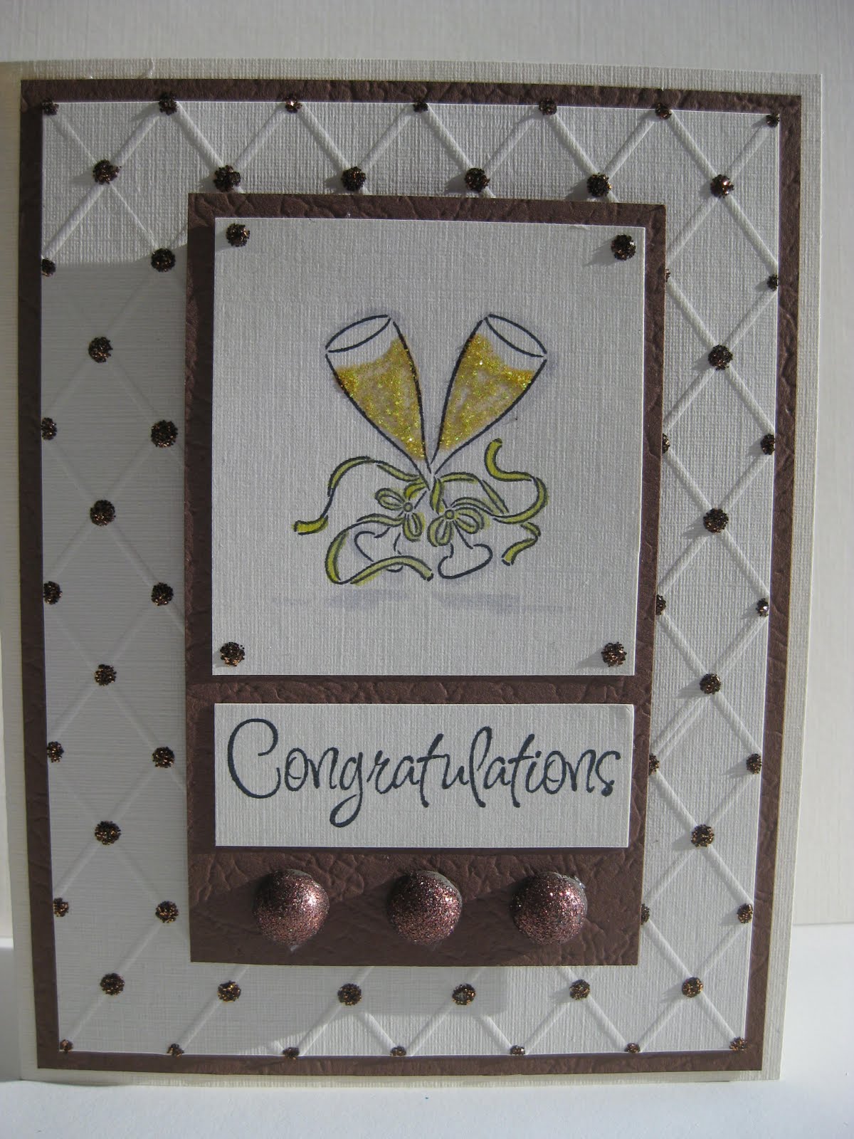 Brown and Ivory Wedding Card