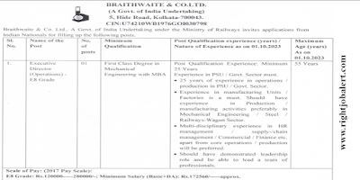 Executive Director Mechanical Engineering Job Opportunities in Braithwaite and Company Limited