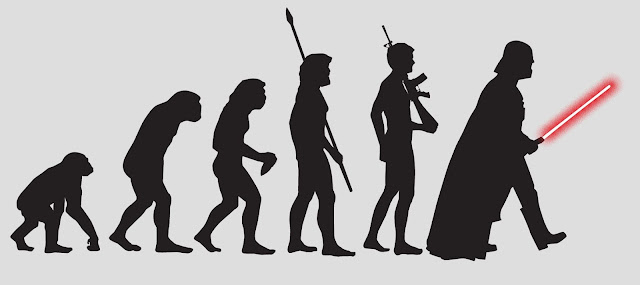 Star Wars, Evolution of man, humor