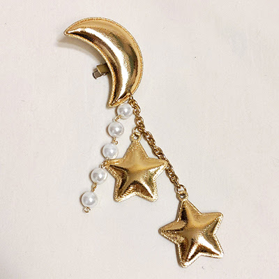 Chocomint Moon and star clip gold