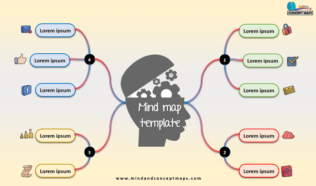 Beautiful Mind Map Template in Word