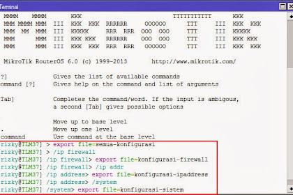 Cara Export & Import Konfigurasi/Setingan Mikrotik