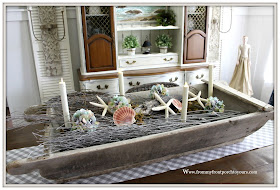 French Country Farmhouse Dining Room- Center Piece-Vintage-Dough Bowl-From My Front Porch To Yours