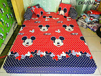 Sofa bed inoac motif mickey mouse merah posisi kasur