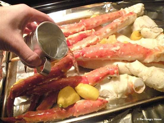 OK, so that’s sort of a trick title. “How to Reheat King Crab” would be more accurate. In the U.S., almost all the King Crab you’ll find in stores is already cooked. 