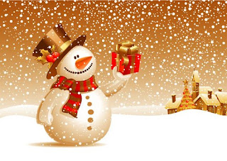 Snowman Christmas Background