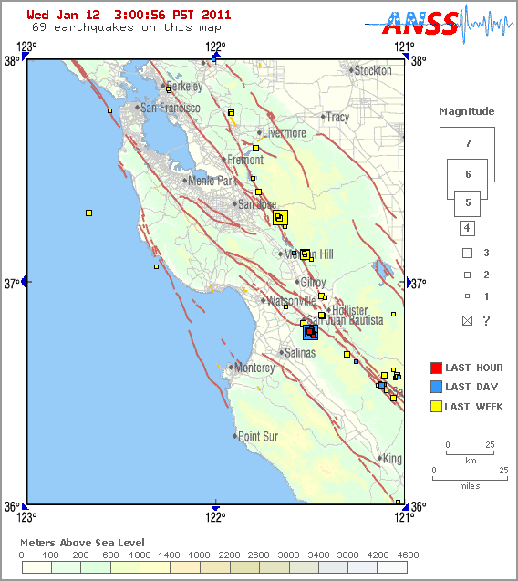 on the San Andreas fault.