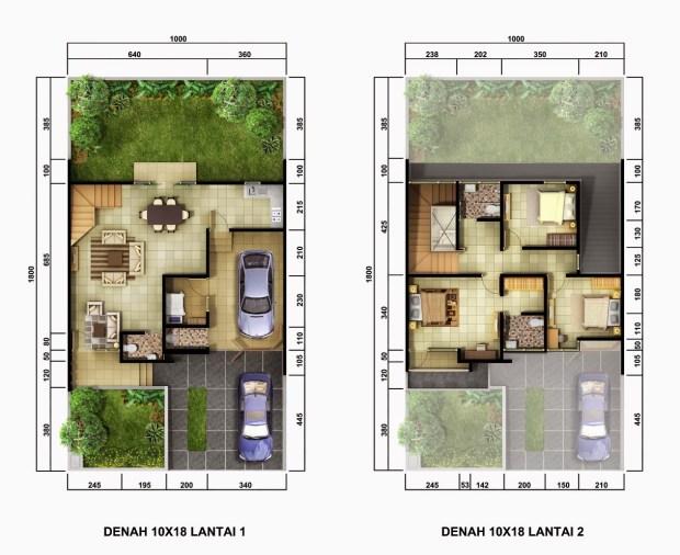 34 Denah  Terbaik Rumah  Minimalis 2  Lantai  Rumahku Unik 