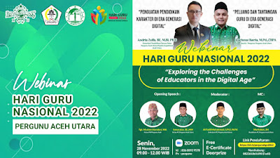 Peringati Hari Guru Nasional 2022, PC Pergunu Aceh Utara Gelar Webinar Pendidikan