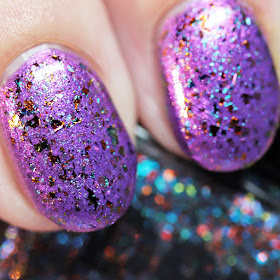 DRK Nails W. T. Funny! over Geekish Glitter Lacquer End of the World